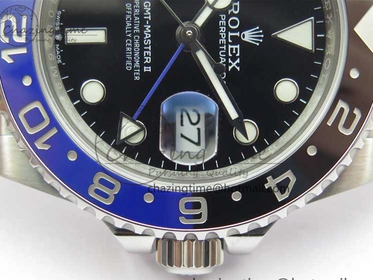 Ceramic 904L Best Edition V2 II SA3285 Steel BLNR 1:1 CHS VRF GMT-Master Blue Black 126710 0207